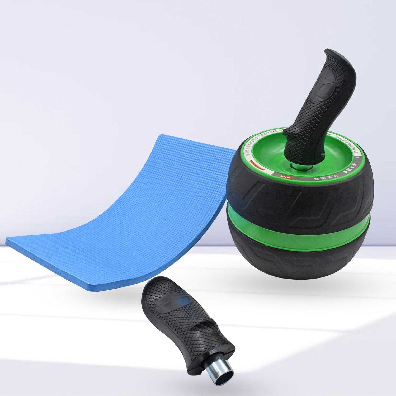 Ab roller pro with knee pad for core training. Ab roller pro with knee pad for core training.